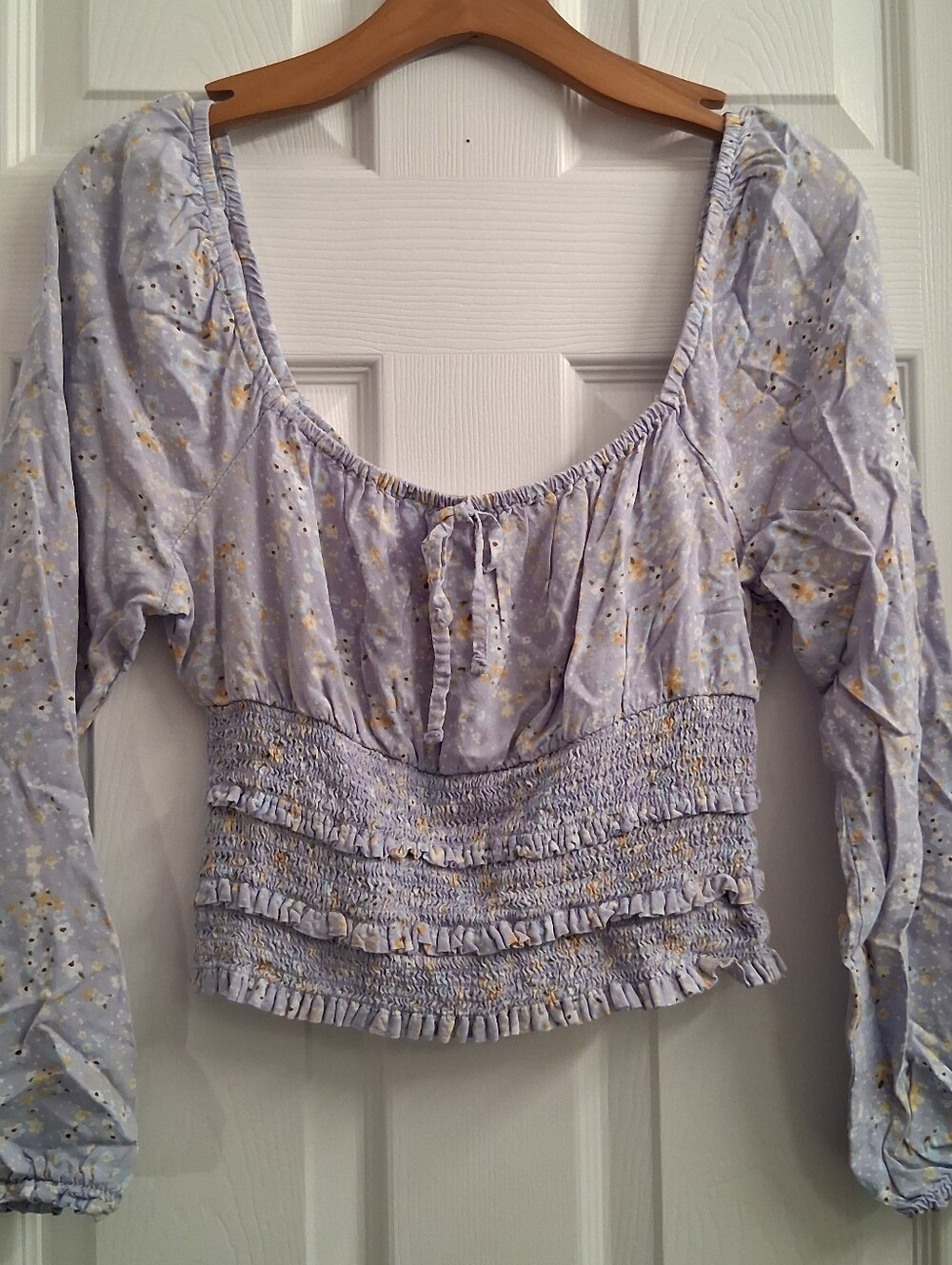Planet Gold Boho Floral Blouse Juniors Large